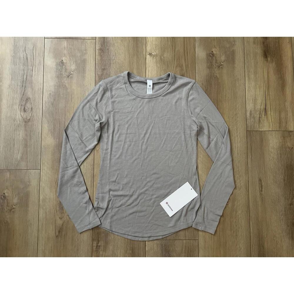 Lululemon Hold Tight Long Sleeve Shirt Riverstone NWT 8